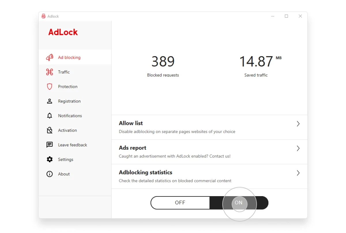 Set up adblocking